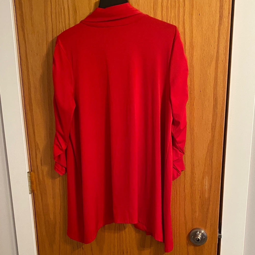 Lily Vibrant Red Open Cardigan - Picture 2 of 2